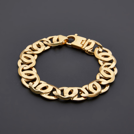 Tiger Eye Bracelet // Gold Plated // 8.5"L