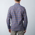 Ombre Plaid Shirt // Denim (XL)