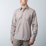 Hand Painted Seam Shirt // Khaki (L)