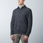 Button Front Patch Pocket Knit Shacket // Anthracite (L)