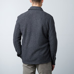 Button Front Patch Pocket Knit Shacket // Anthracite (L)