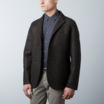 Tweed Scuba Jacket // Brown (L)