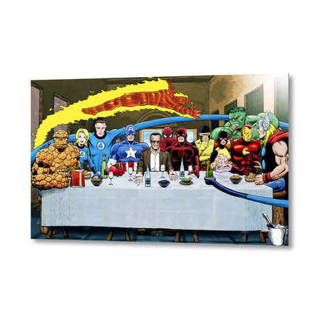 Marvel: Stan Lee's Super Supper // Aluminum Print (24"W x 16"H x 1.5"D)