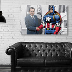 The Captain Meets Tricky Dicky // Aluminum Print (24"W x 16"H x 1.5"D)