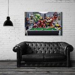 Afterhours // Marvel Superheroes Relax Playing Pool (8"H x 12"W x 0.75"D)