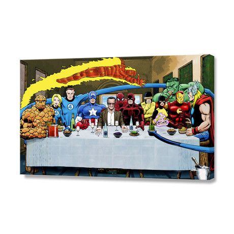Marvel: Stan Lee's Super Supper // Stretched Canvas (24"W x 16"H x 1.5"D)