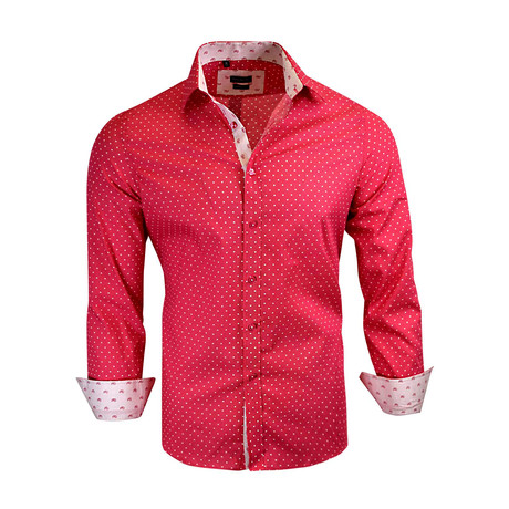 Bradley Modern-Fit Long-Sleeve Dress Shirt // Fuchsia (XS)