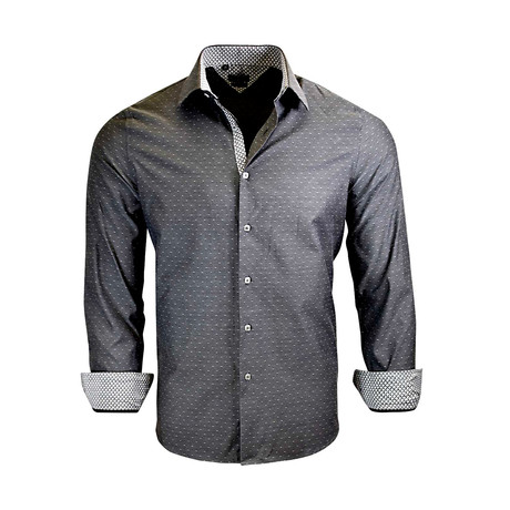 Daniel Modern-Fit Long-Sleeve Dress Shirt // Charcoal (XS)