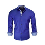 Joseph Modern-Fit Long-Sleeve Dress Shirt // Navy (XL)