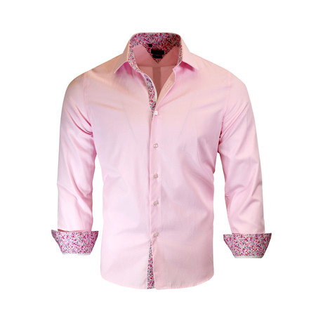 Joseph Modern-Fit Long-Sleeve Dress Shirt // Pink (S)