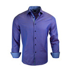 Sawyer Modern-Fit Long-Sleeve Dress Shirt // Royal (L)