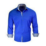 Leonard Modern-Fit Long-Sleeve Dress Shirt // Royal (3XL)