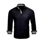 Thomas Modern-Fit Long-Sleeve Dress Shirt // Black (S)