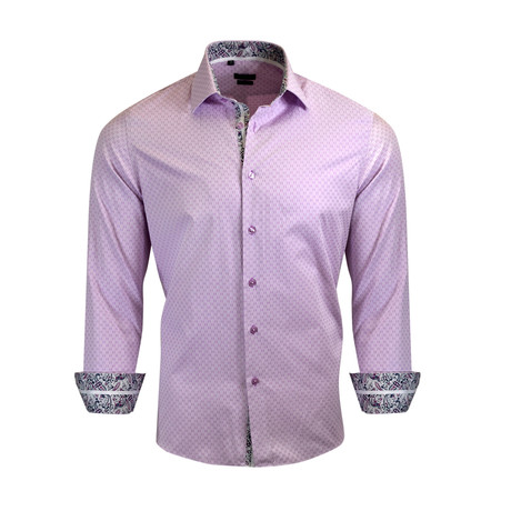 Thomas Modern-Fit Long-Sleeve Dress Shirt // Lavender (S)