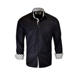 Charles Modern-Fit Long-Sleeve Dress Shirt // Black (3XL)