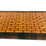 Brick Pattern Cherry + Walnut Mortar // Cutting Board (16"L X 12"W x 2"H)