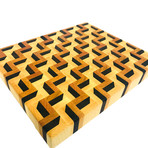 3-D Zig Zag Pattern // Cutting Board (16"L X 16"W X 2"H)