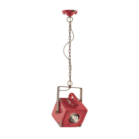 Ferroluce Retro // Ceiling Pendant (Red)