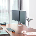 Dual Adjustable Arm LCD Desktop Monitor Mount