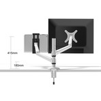 Adjustable Dual Arm iPad + LCD Monitor Desktop Mount