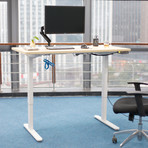 Electronic Adjusting Sit + Stand Desk // Single Motor (Natural Oak)