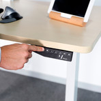 Electronic Adjusting Sit + Stand Desk // Single Motor (Natural Oak)