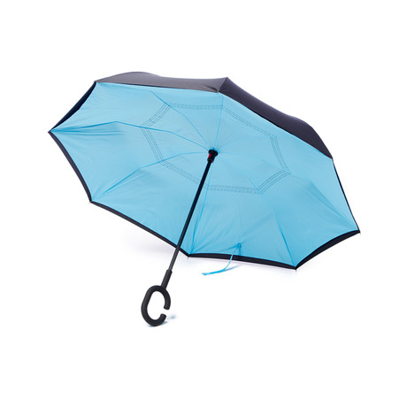 Upside Down Umbrellas // BLUE // Reversible