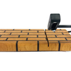 Brick Pattern Cherry + Walnut Mortar // Cheese Board (Black Slicing Arm)