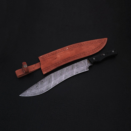 Damascus Machete Kukri Style