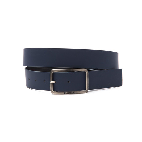 Rubberized Leather Belt // Navy (L)