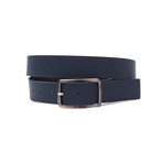 Rubberized Leather Belt // Navy (L)