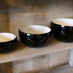 Large Round Bowl // Black + White