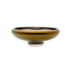 Deco Large Bowl // Amber Exterior (Mirror Interior)