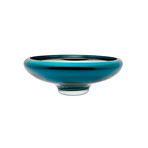 Deco Large Bowl // Teal Exterior (Mirror Interior)