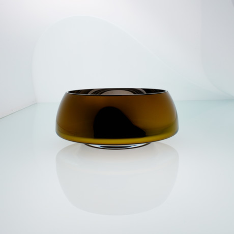 Deco Jazz Grand Bowl // Amber Exterior (Mirror Interior)