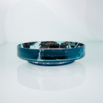 Disc Moon Bowl // Teal Exterior (Mirror Interior)