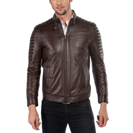 Cleven Leather Jacket // Brown (S)