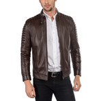 Cleven Leather Jacket // Brown (3XL)