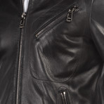 Bruno Leather Jacket // Black (5XL)