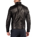 Pasqual Leather Jacket Slim Fit // Black (L)