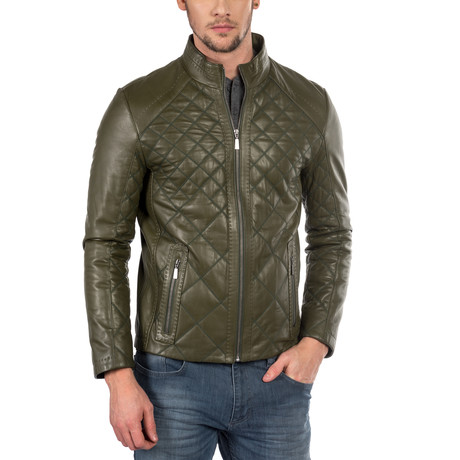 Maurilio Leather Jacket // Green (S)