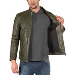 Maurilio Leather Jacket // Green (3XL)