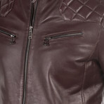 Fedele Leather Jacket // Antique Bordeaux (L)