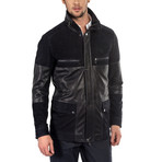 Orlando Leather Jacket // Navy (L)