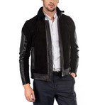 Gustavo Leather Jacket Slim Fit // Black (S)