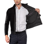 Gustavo Leather Jacket Slim Fit // Black (2XL)