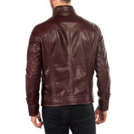 Fredo Leather Jacket // Bordeaux (S)