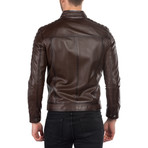 Cleven Leather Jacket // Brown (XL)