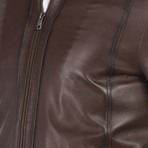 Cleven Leather Jacket // Brown (3XL)