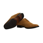 Suede Oxford Brogue Shoe // Tan (UK: 6.5)